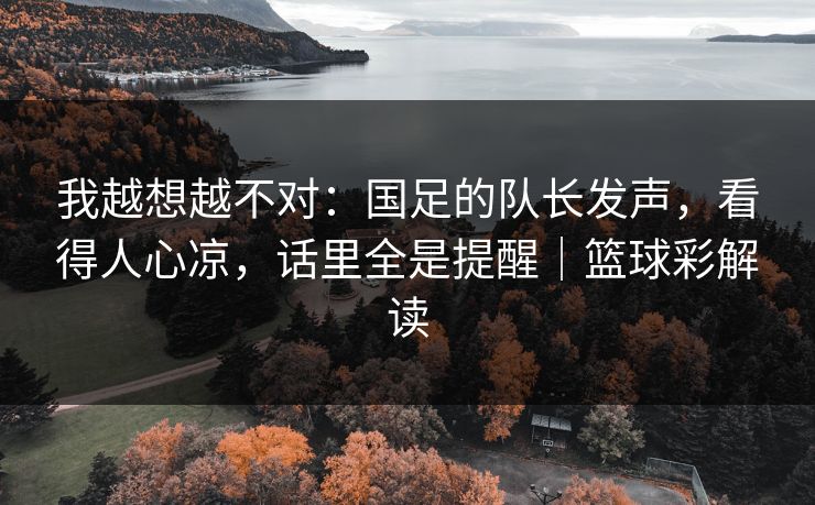 我越想越不对：国足的队长发声，看得人心凉，话里全是提醒｜篮球彩解读
