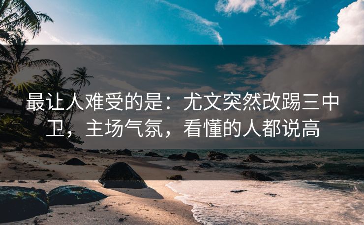 最让人难受的是：尤文突然改踢三中卫，主场气氛，看懂的人都说高  第1张
