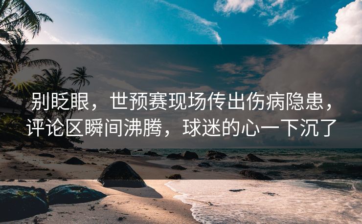 别眨眼，世预赛现场传出伤病隐患，评论区瞬间沸腾，球迷的心一下沉了